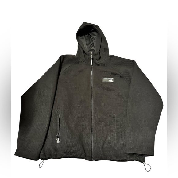 New Balance Men’s Black Full Zip Performance Jacket Size Large Athletic Running - Picture 2 of 8